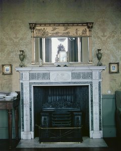 Fireplace and mirror, c.1810